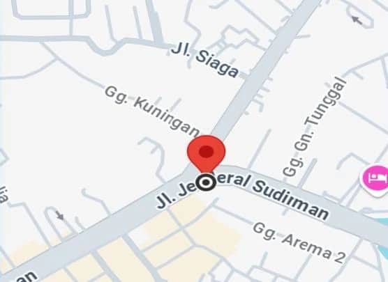 Pertigaan Jenderal Sudirman — Damai — Location map