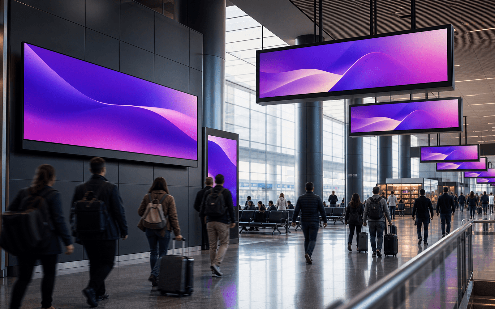 Transit DOOH Network — Urban transit hubs